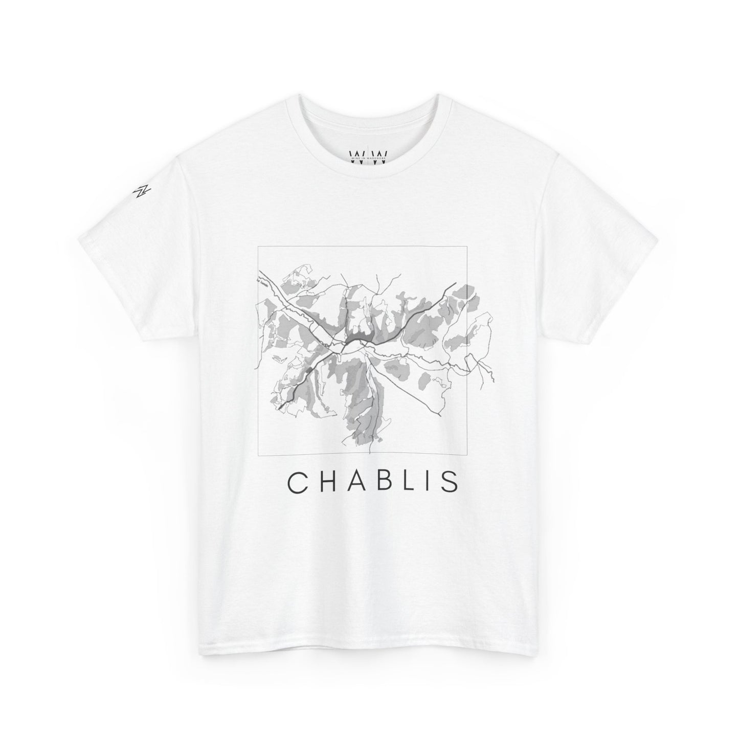 Chablis wine map - Unisex Heavy Cotton Tee