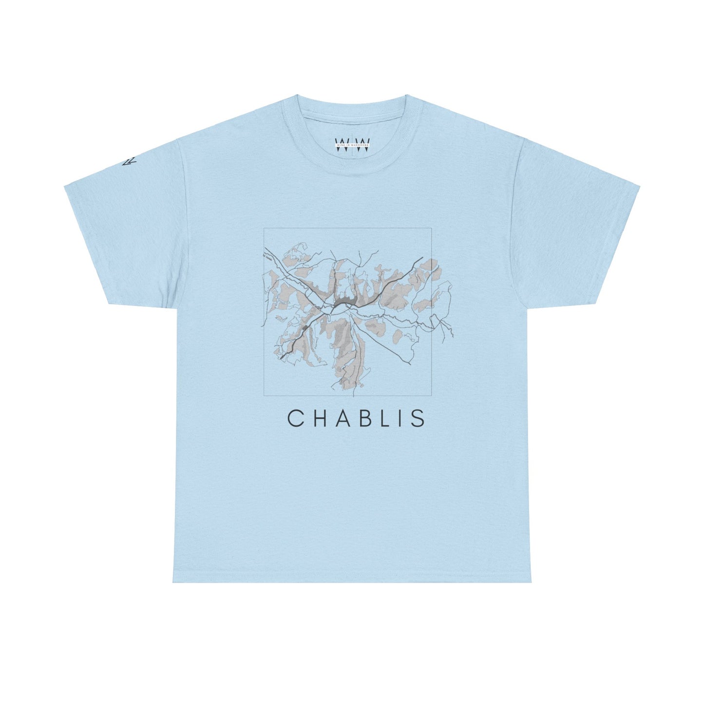 Chablis wine map - Unisex Heavy Cotton Tee