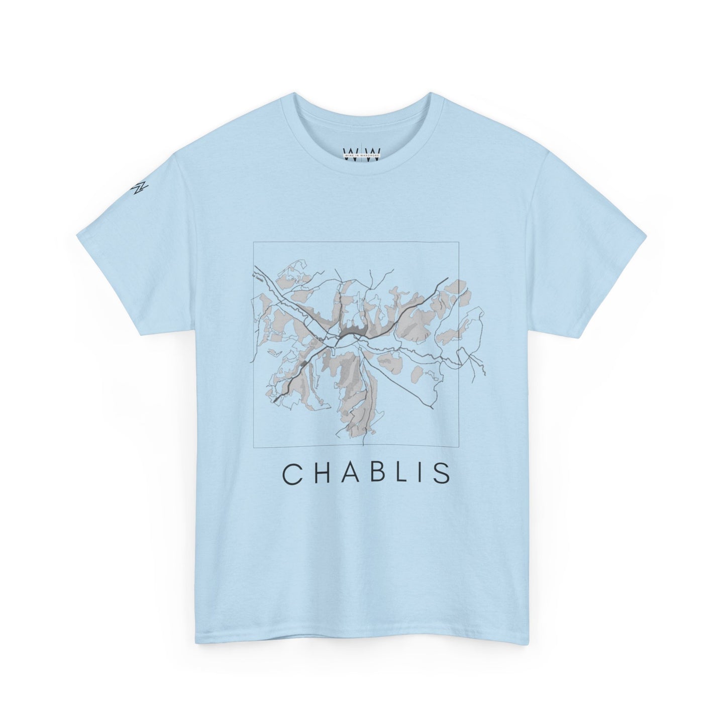 Chablis wine map - Unisex Heavy Cotton Tee