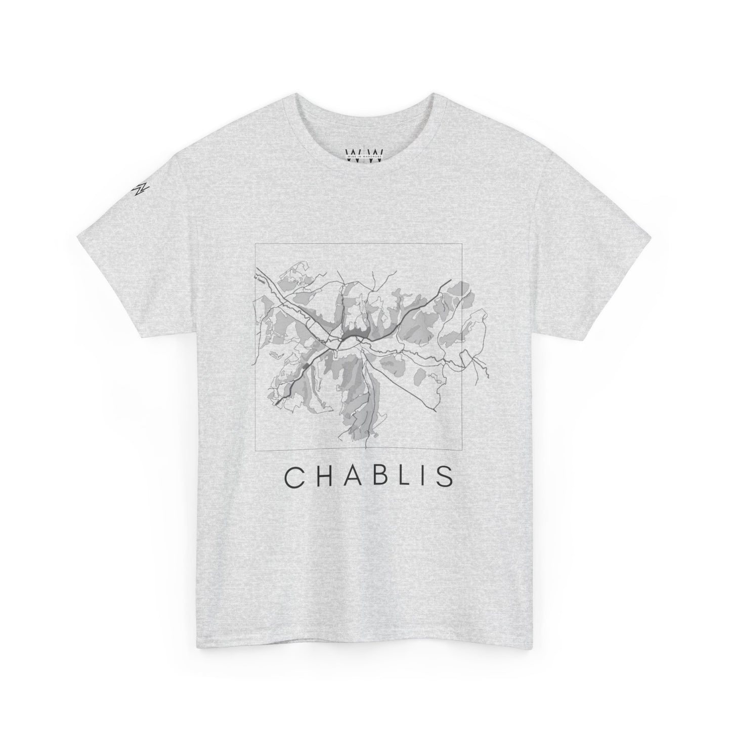 Chablis wine map - Unisex Heavy Cotton Tee