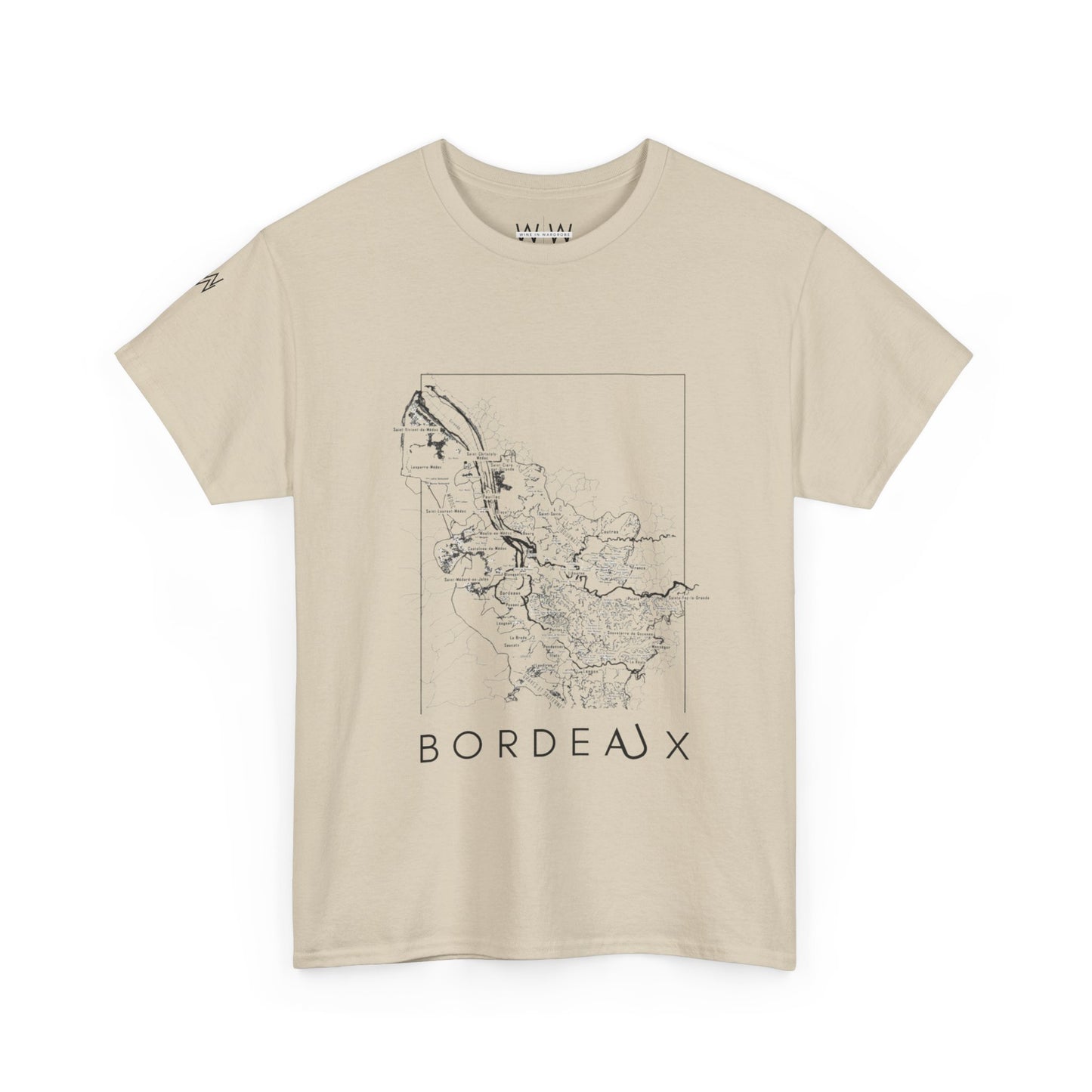 Bordeux wine map - Unisex Heavy Cotton Tee