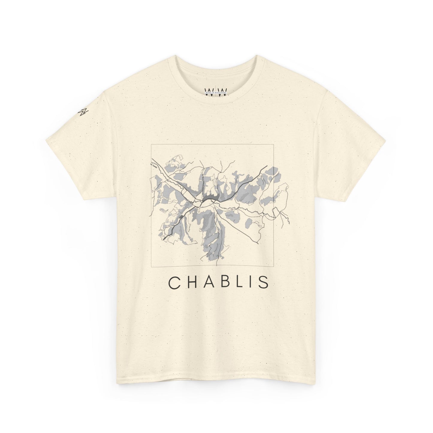 Chablis wine map - Unisex Heavy Cotton Tee