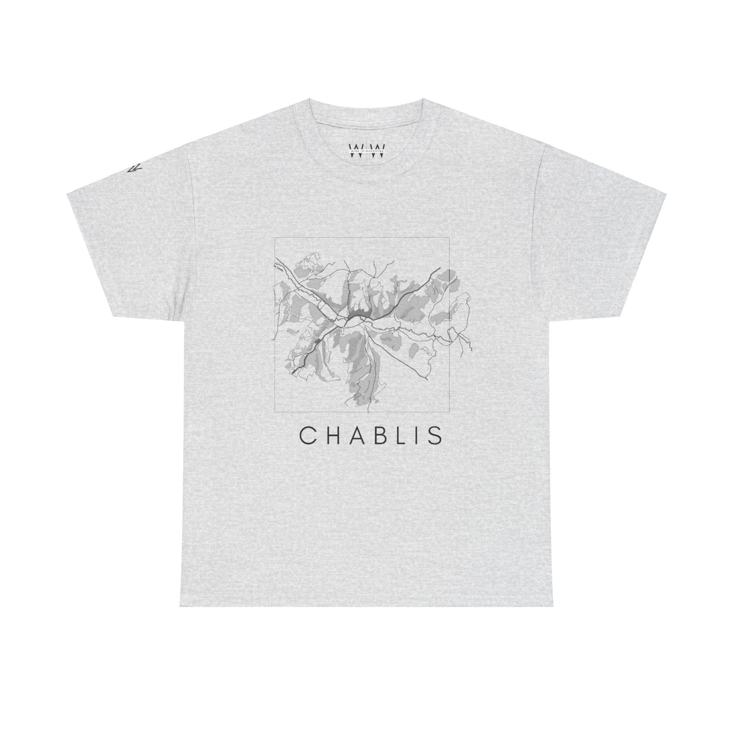 Chablis wine map - Unisex Heavy Cotton Tee