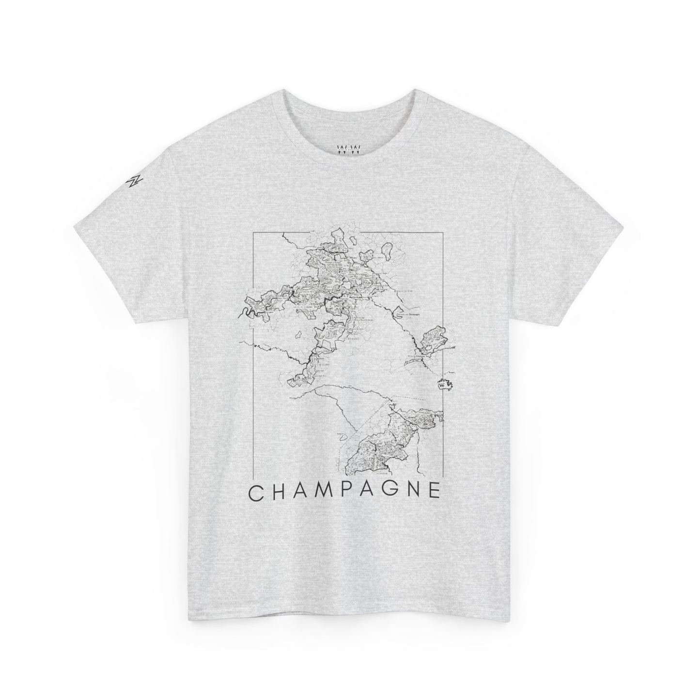 Champagne map - Unisex Heavy Cotton Tee