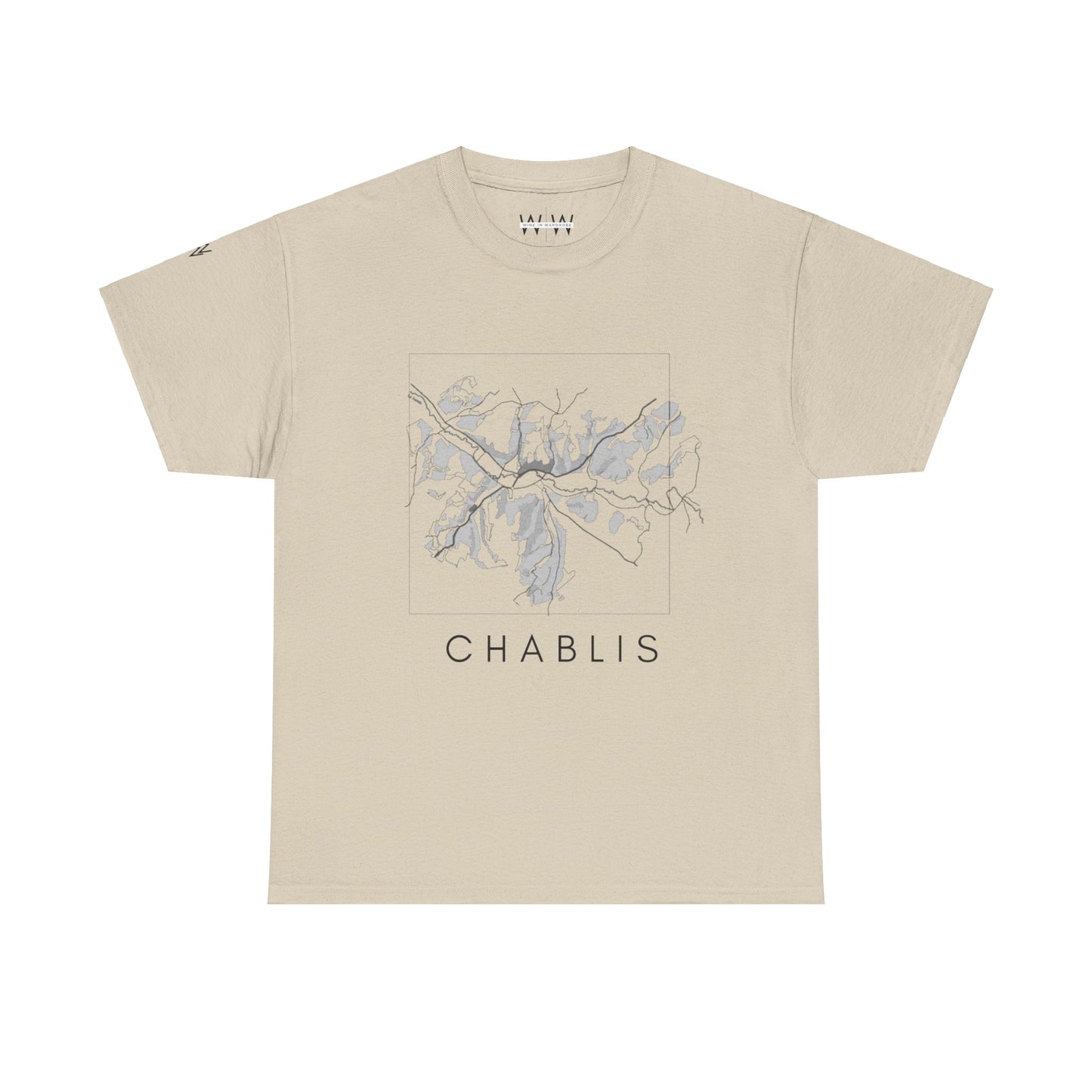 Chablis wine map - Unisex Heavy Cotton Tee