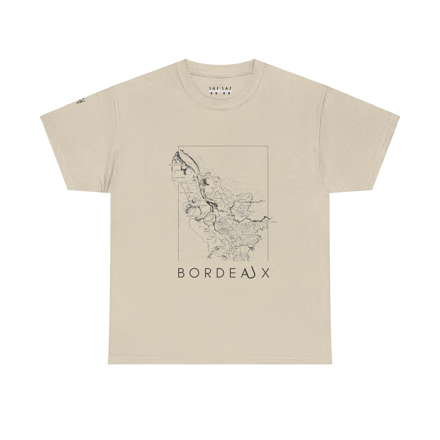 Bordeux wine map - Unisex Heavy Cotton Tee