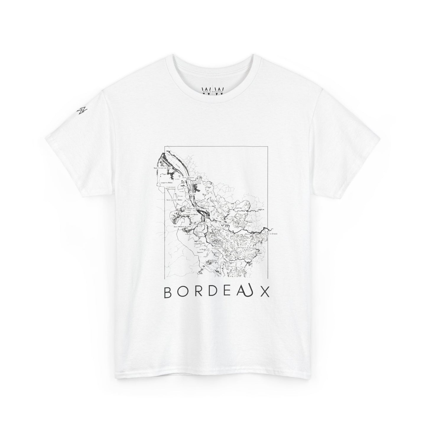 Bordeux wine map - Unisex Heavy Cotton Tee