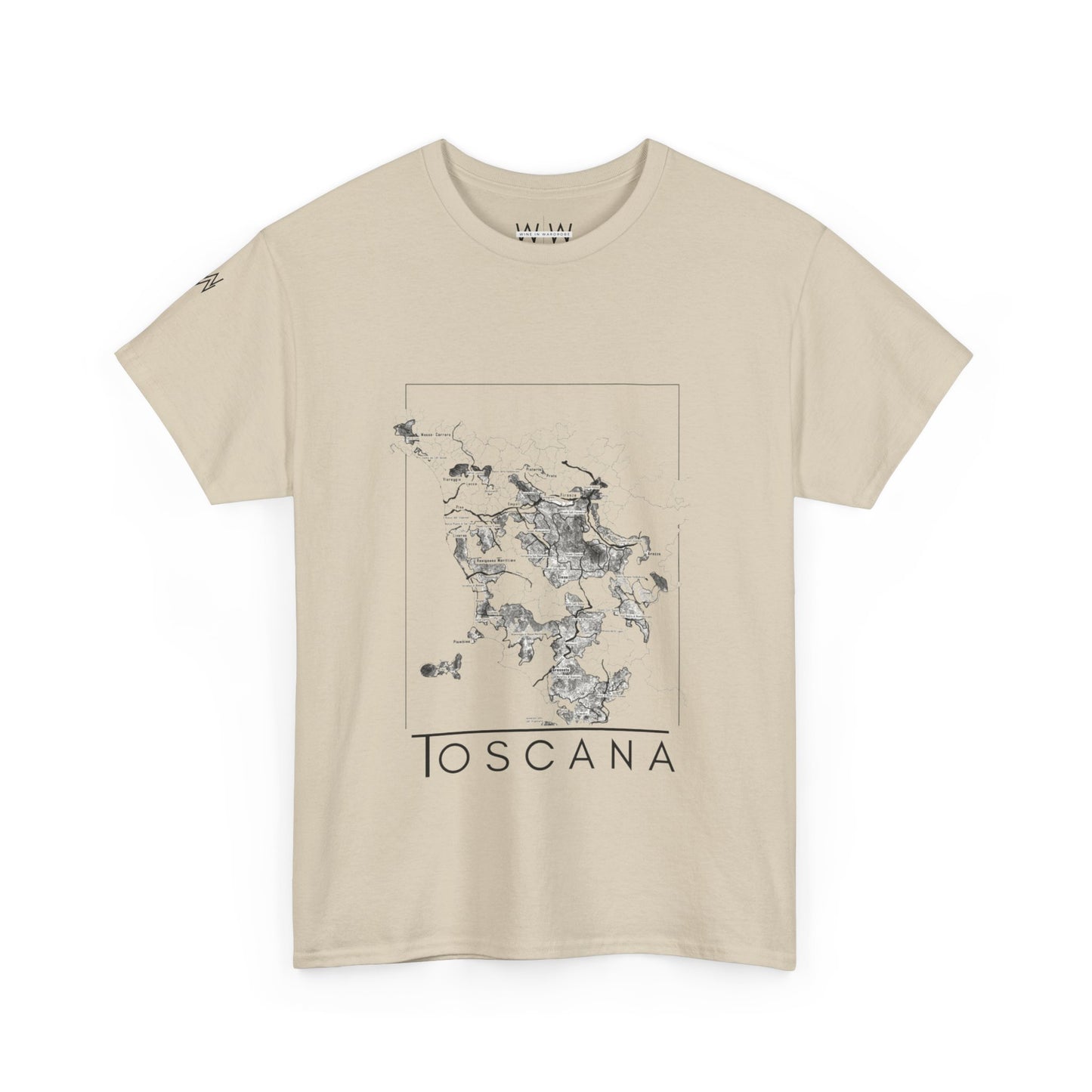 Toscana wine map - Unisex Heavy Cotton Tee