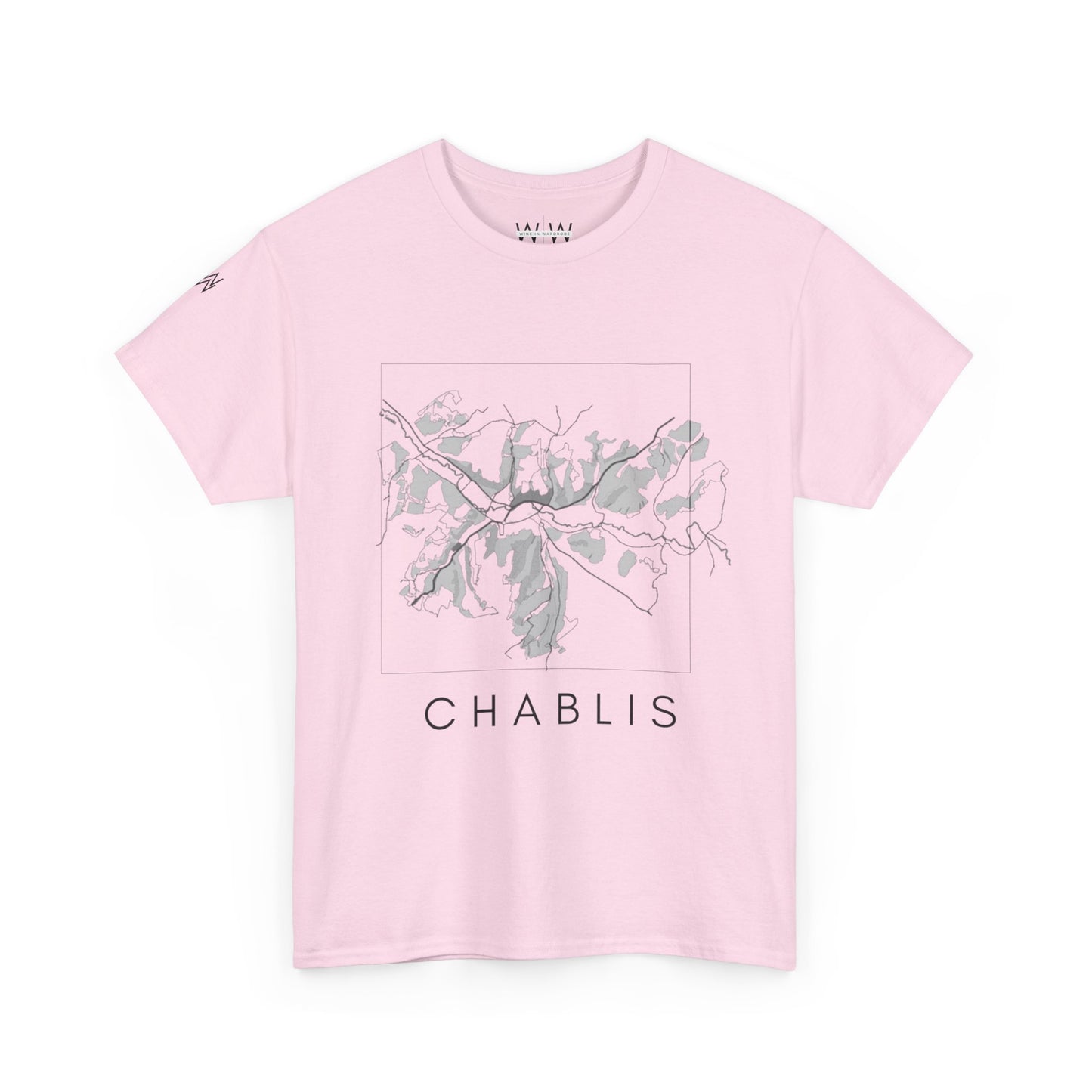 Chablis wine map - Unisex Heavy Cotton Tee