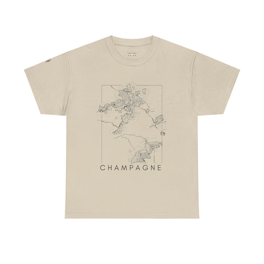 Champagne map - Unisex Heavy Cotton Tee