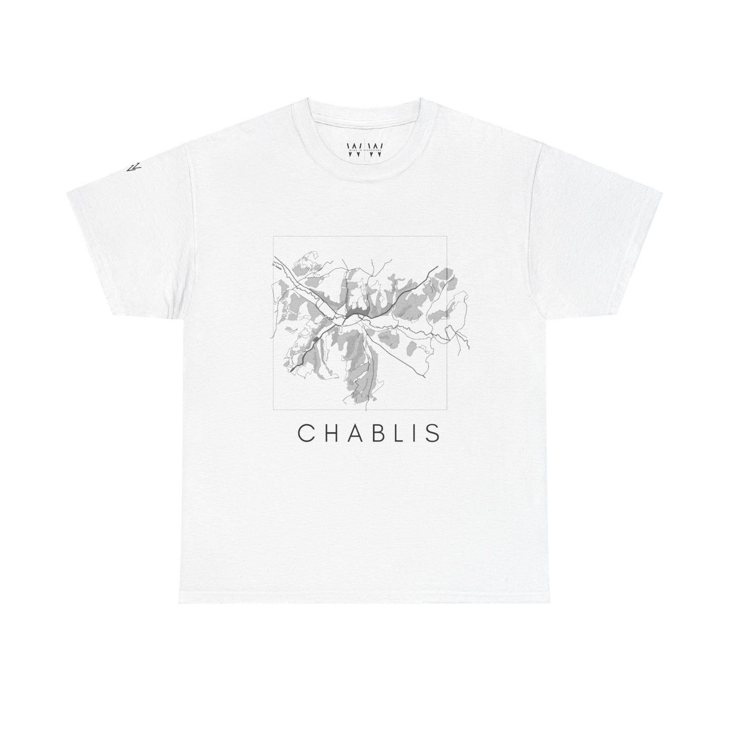 Chablis wine map - Unisex Heavy Cotton Tee