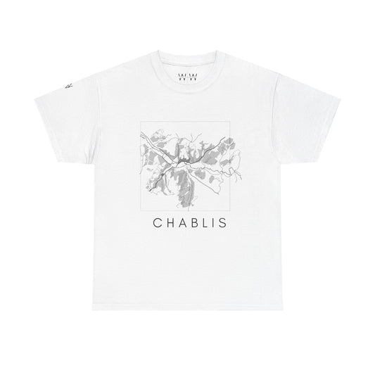 Chablis wine map - Unisex Heavy Cotton Tee