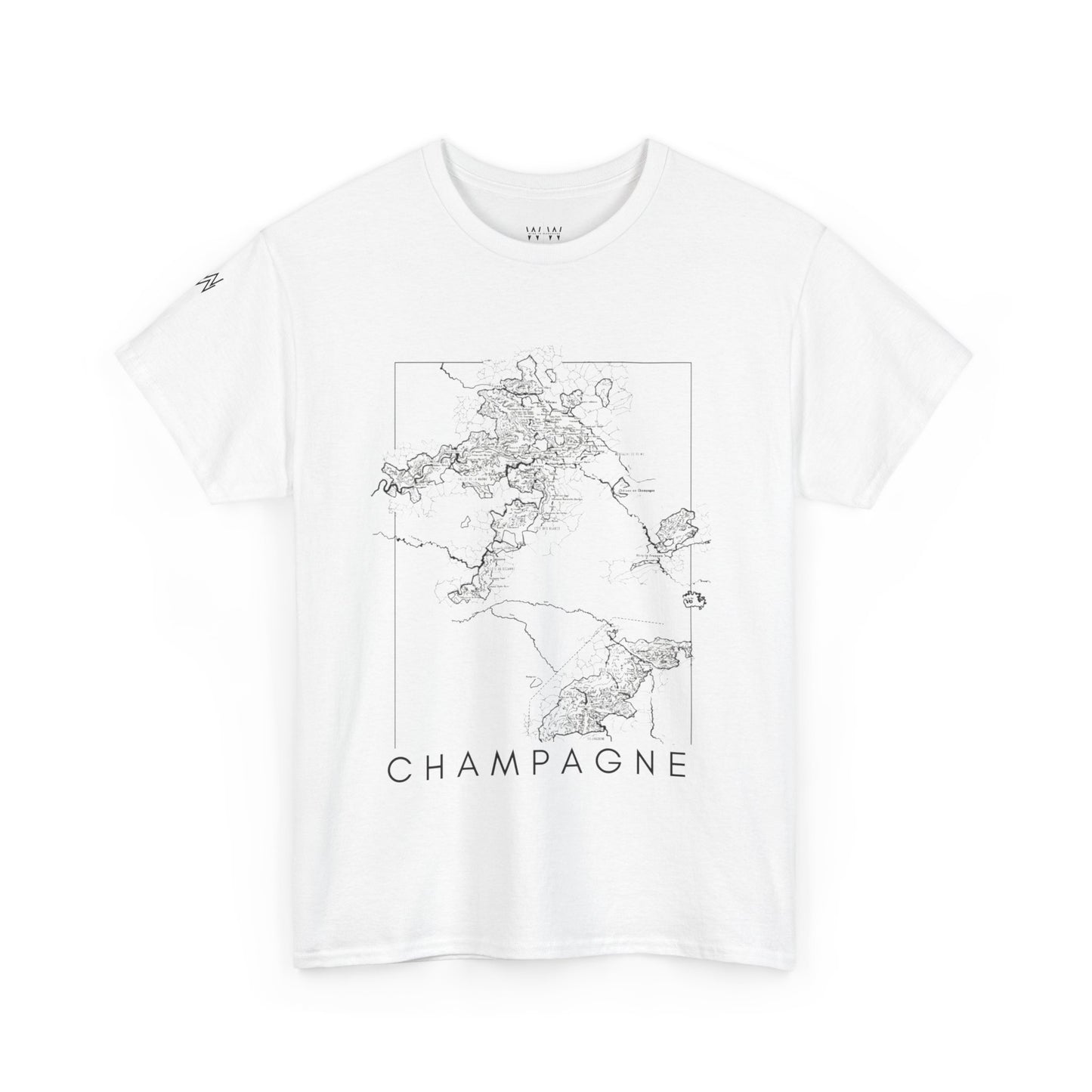 Champagne map - Unisex Heavy Cotton Tee