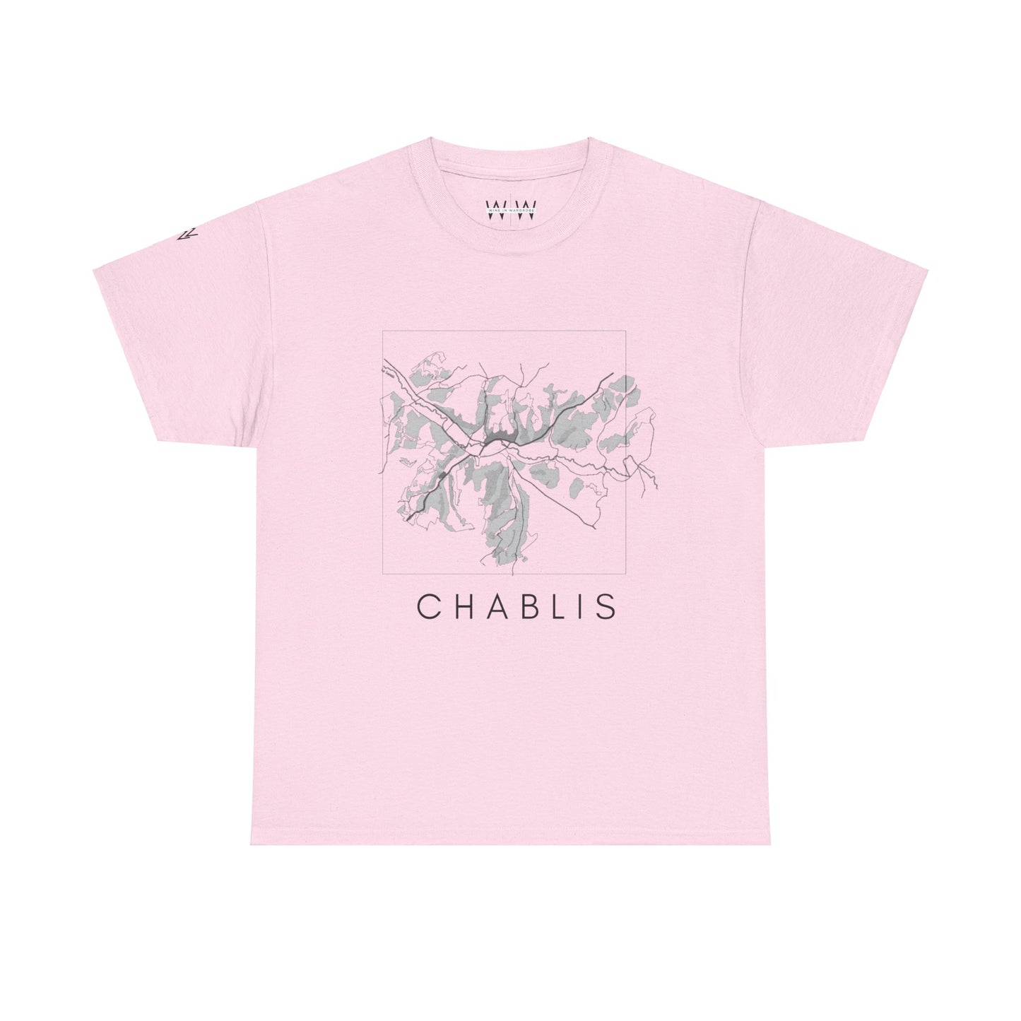 Chablis wine map - Unisex Heavy Cotton Tee